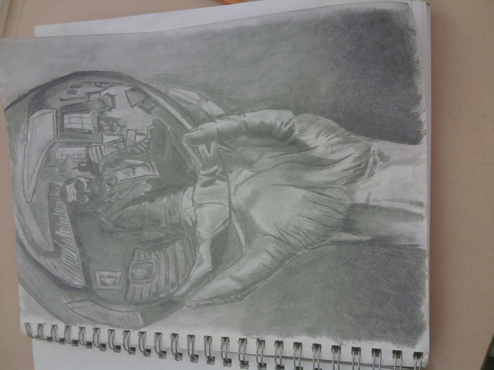 1600x1200 ryan odonnell artwork esher glass ball remake original drawing - Glass Ball Drawing