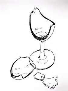 225x300 Broken Cup Drawing - Glass Cup Drawing