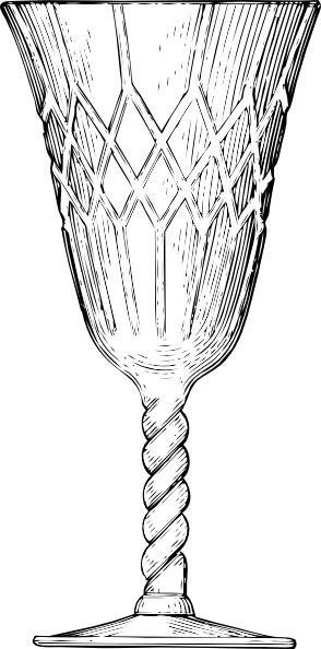 294x594 Crystal Cup Glass Clip Art Free Vector In Open Office Drawing - Glass Cup Drawing