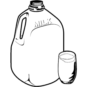 300x300 Glass Of Milk Black And White Clipart Collection - Glass Of Milk Drawing