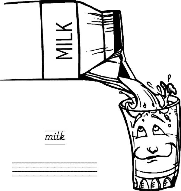 600x631 Milk Carton Clipart Glass Milk - Glass Of Milk Drawing
