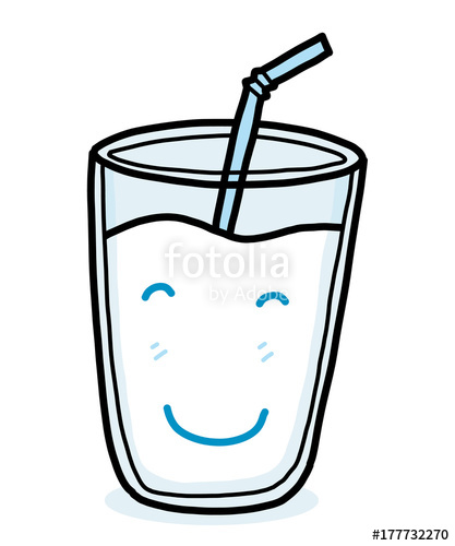 417x500 Glass Of Milk Cartoon Vector And Illustration, Hand Drawn Style - Glass Of Milk Drawing
