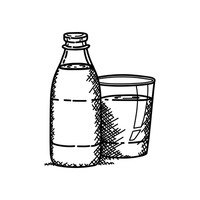 Glass Of Milk Drawing at PaintingValley.com | Explore collection of ...