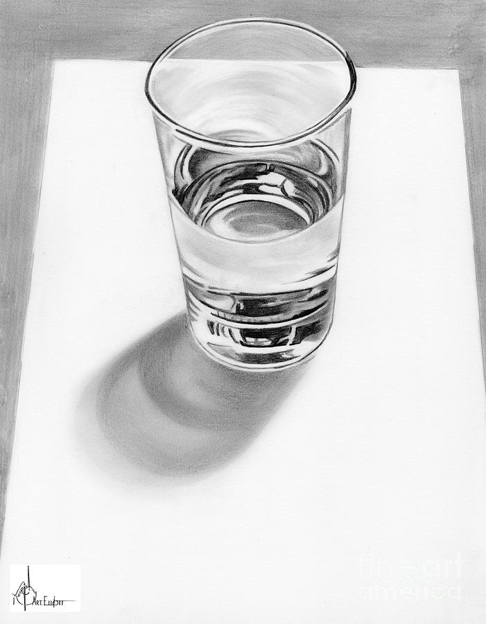 701x900 glass of water with lead drawing - Glass Of Water Drawing
