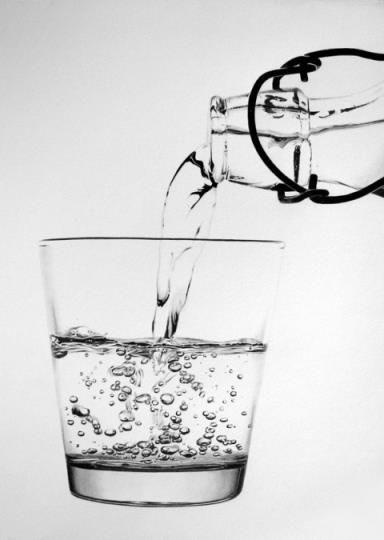 384x540 Glass Water Drawing - Glass Of Water Drawing
