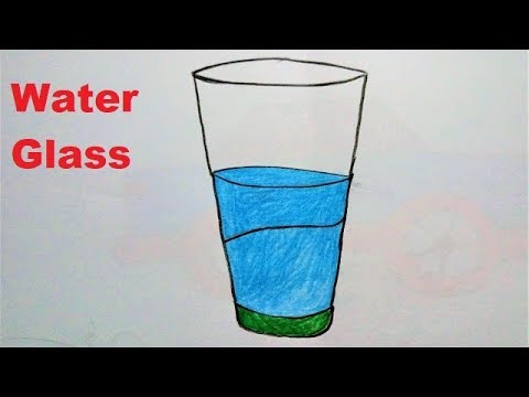 480x360 how to draw a glass of water easy tutorial drawing water glass - Glass Of Water Drawing