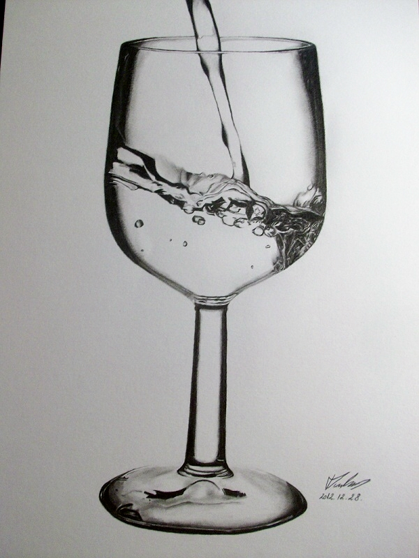 Glass Of Water Drawing at PaintingValley.com | Explore collection of ...