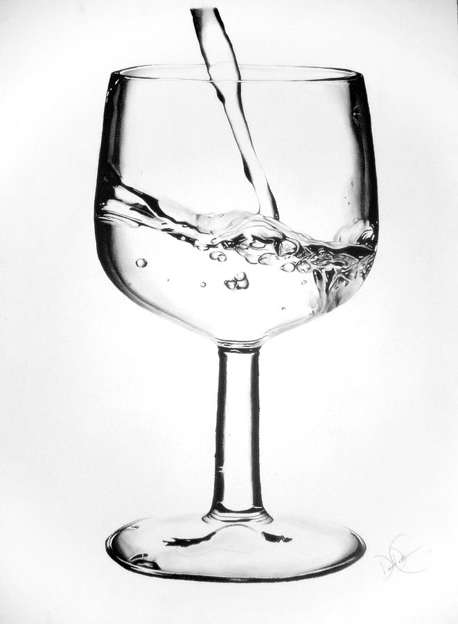 661x900 Wine Glass Of Water Drawing - Glass Of Wine Drawing