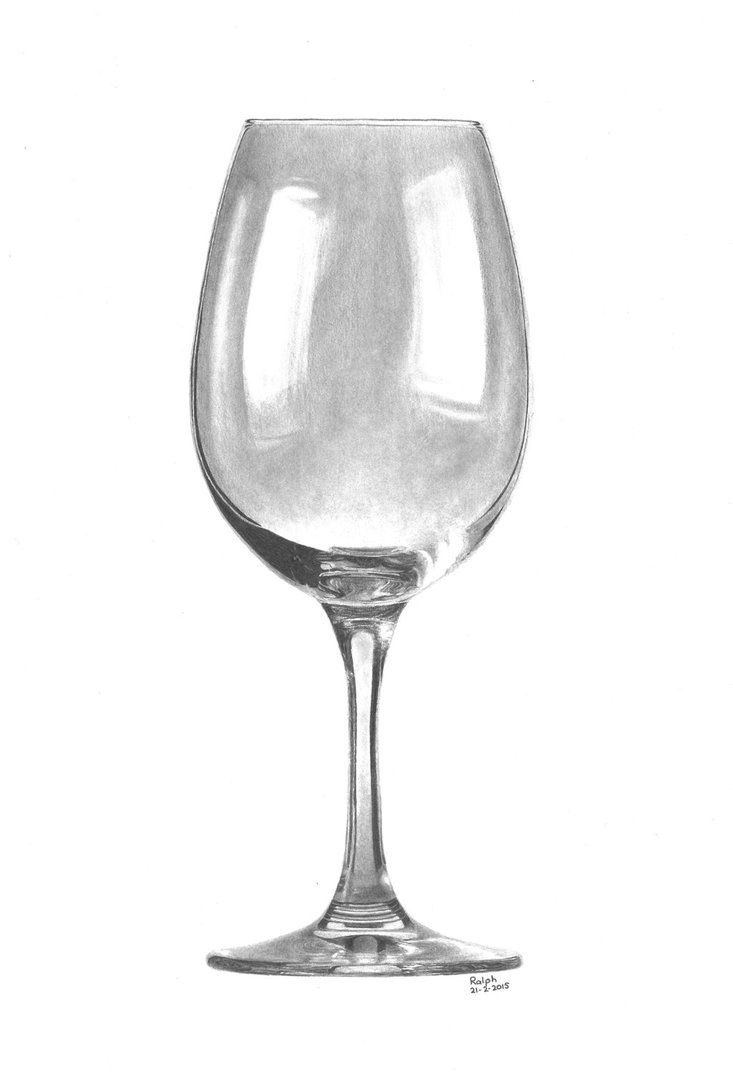 733x1089 Wine Glass - Glass Of Wine Drawing