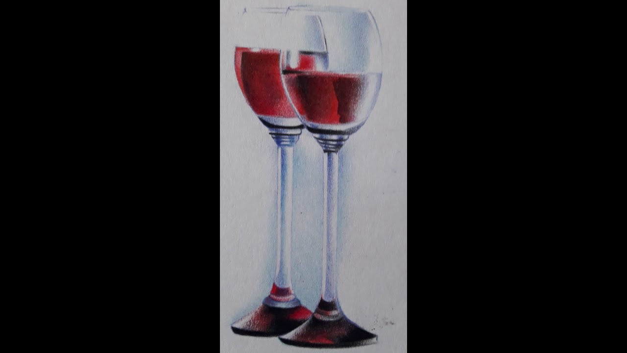 1280x720 Drawing Glass Objects - Glass Of Wine Drawing