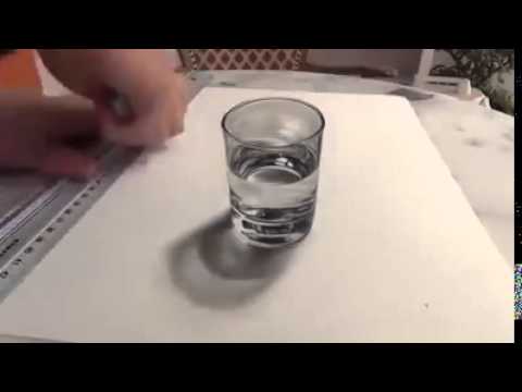 480x360 Pencil Drawing Glass - Glass Pencil Drawing