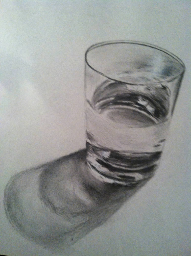 772x1034 Pencil Drawing Glass Of Water - Glass Pencil Drawing