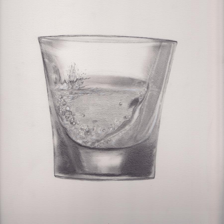 900x900 Shot Glass Drawing - Glass Pencil Drawing