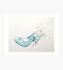 210x230 Glass Slipper Drawing Art Prints Redbubble - Glass Slipper Drawing