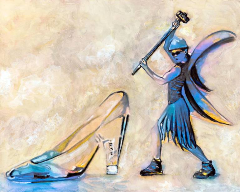 770x616 Glass Slipper Painting - Glass Slipper Drawing