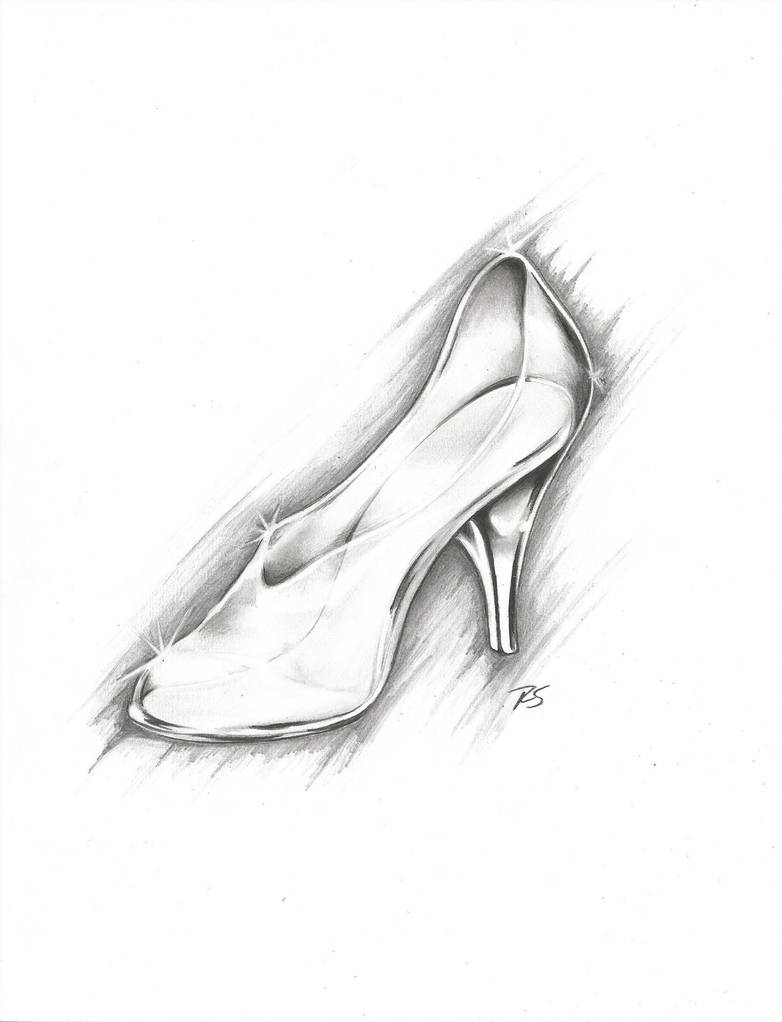 Glass Slipper Drawing at PaintingValley.com | Explore collection of ...