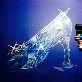 320x317 Almost Finished With My Glass Slipper Drawing!! Haha, I've Been - Glass Slipper Drawing