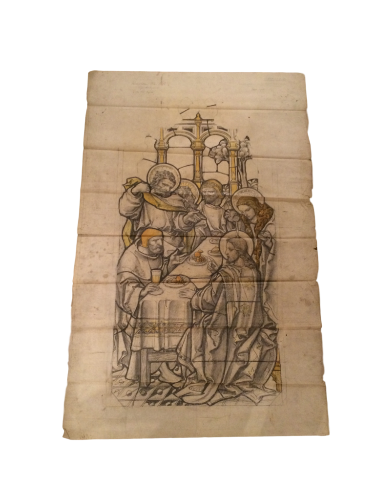 768x1023 Clayton Bell Stained Glass Window Master Drawings Prints - Glass Window Drawing