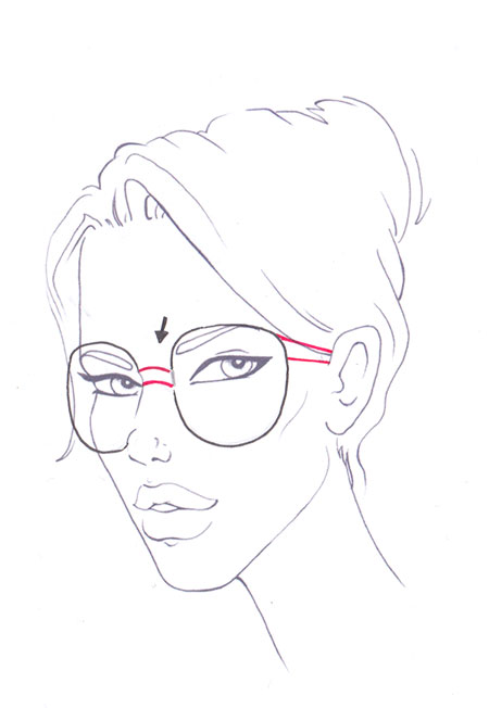 450x652 How To Draw Sunglasses I Draw Fashion - Glasses Drawing