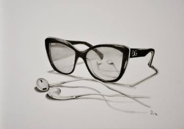 375x263 Sunglasses And Earbuds Drawing - Glasses Drawing