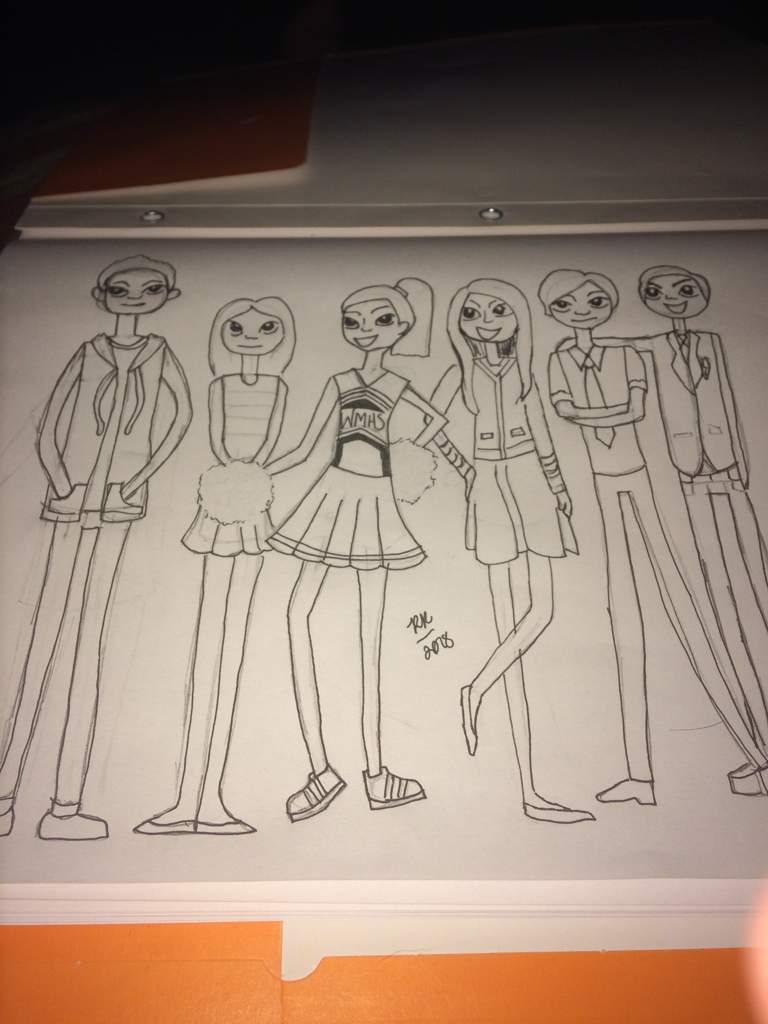 768x1024 my drawings of finn, tina, quinn, rachel, kurt, and blaine glee - Glee Drawings
