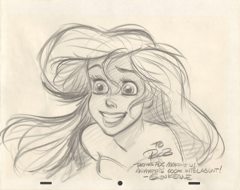 800x633 the little mermaid animation sensations - Glen Keane Drawing