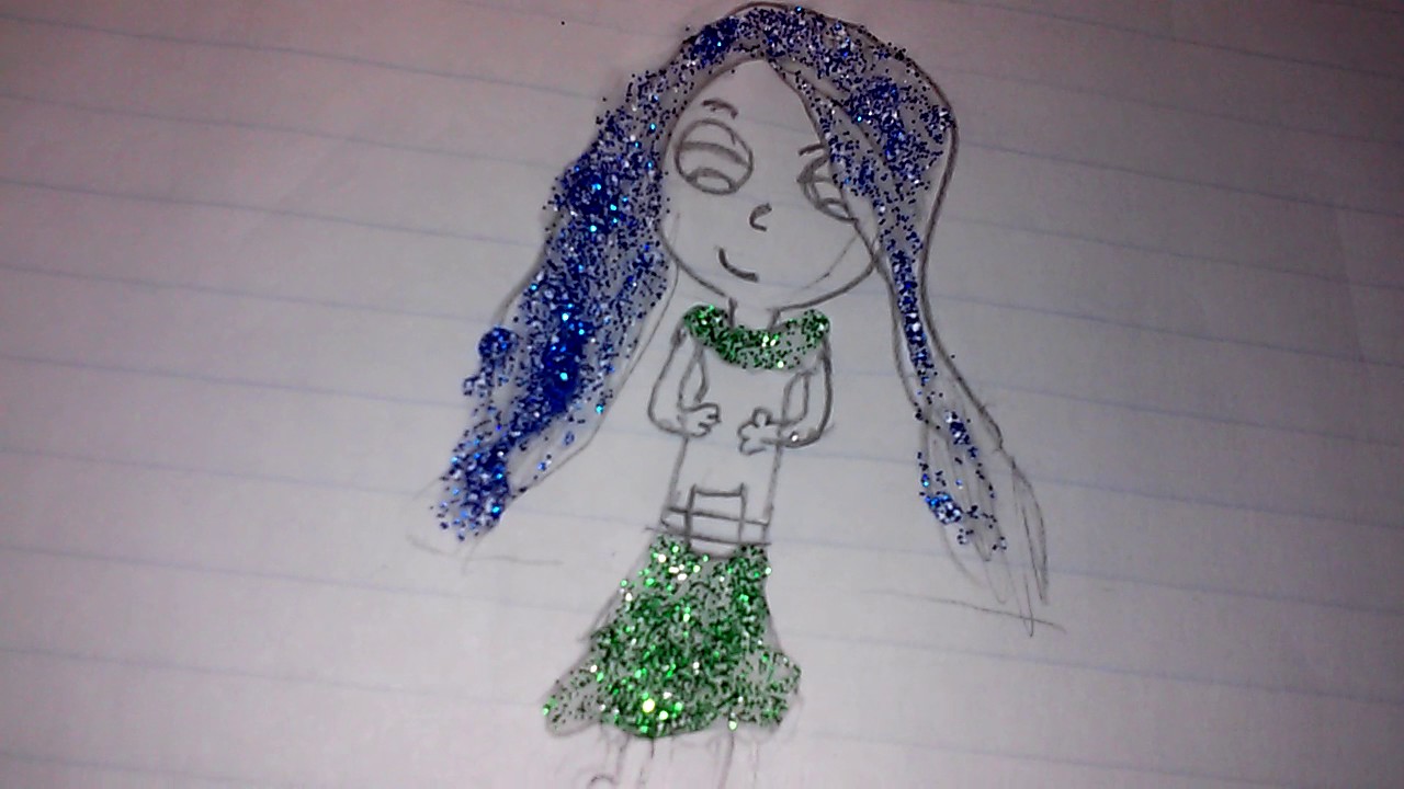 1280x720 drawing and using glitter glue - Glitter Drawing