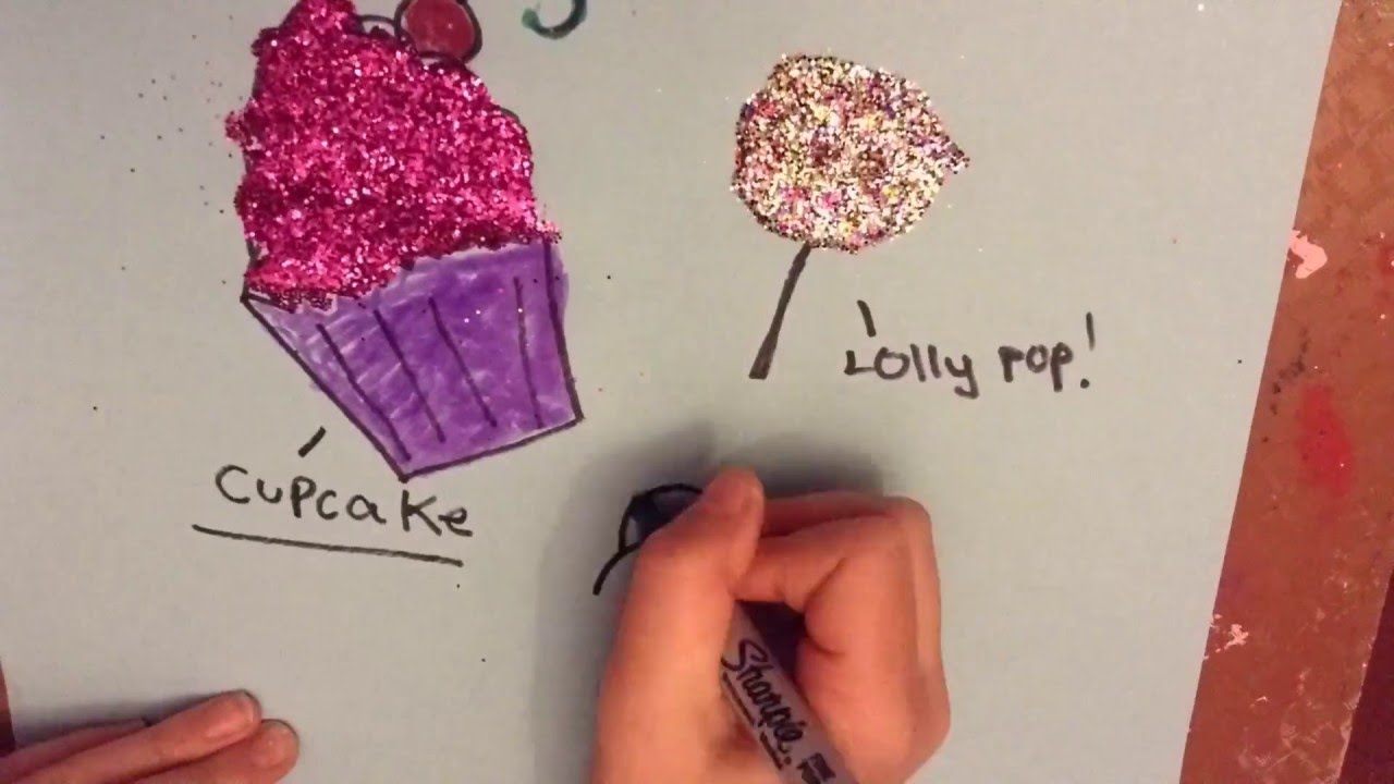 1280x720 drawing cute pictures with glitter - Glitter Drawing