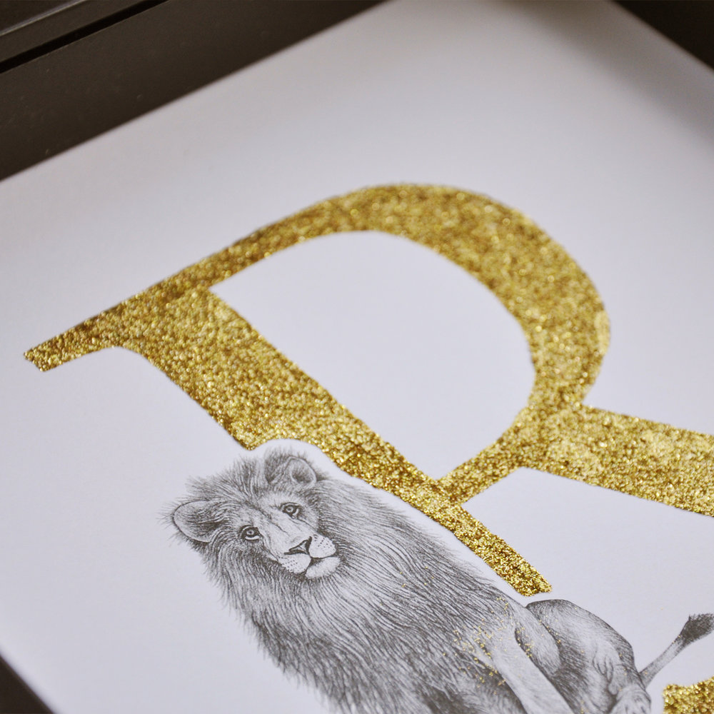 1000x1000 glitter initials with drawings lale guralp - Glitter Drawing