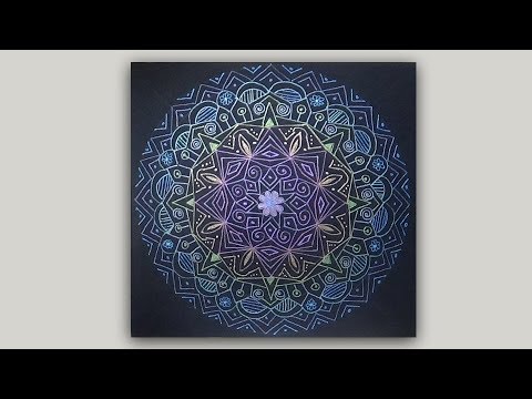 480x360 glittery rainbow mandala drawing with glitter gel pens - Glitter Drawing