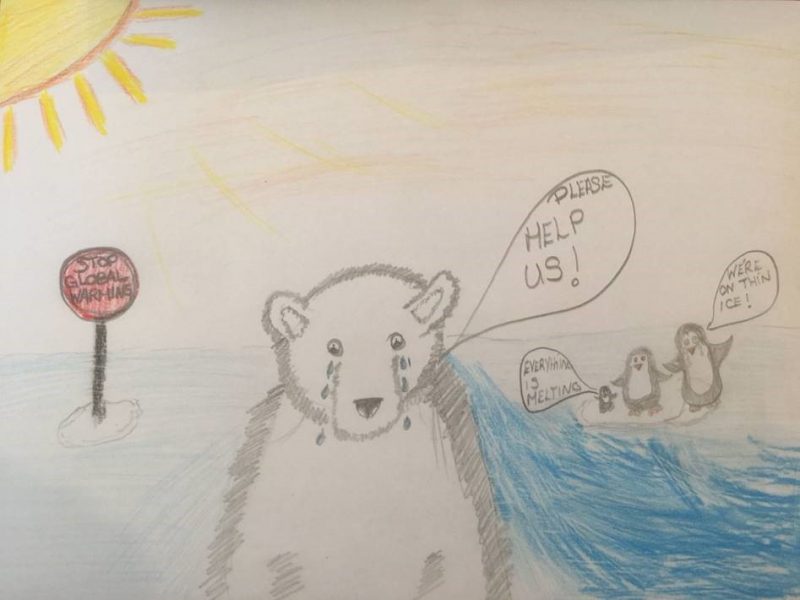 800x600 Home - Global Warming Drawing