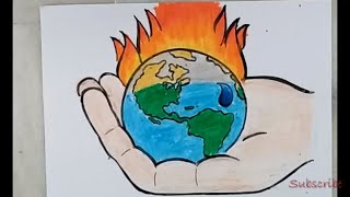 320x180 how to draw stop global warming save earth - Global Warming Drawing