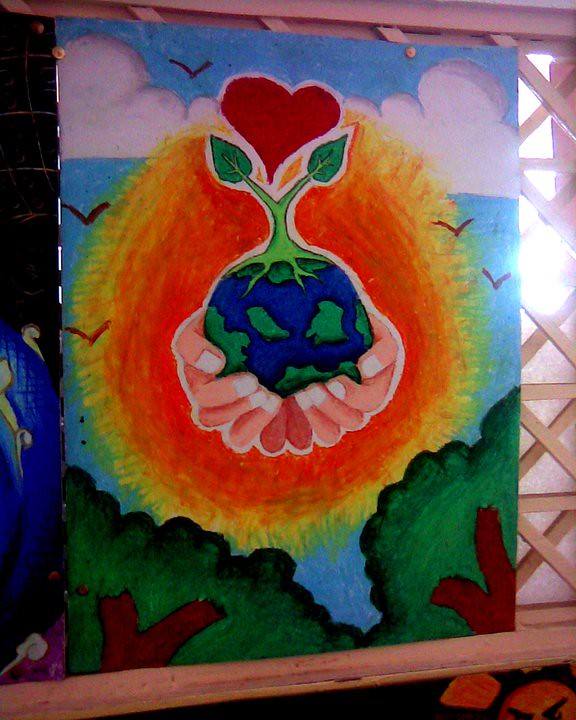 576x720 oil pastel drawing for global warming i shot this from my - Global Warming Drawing