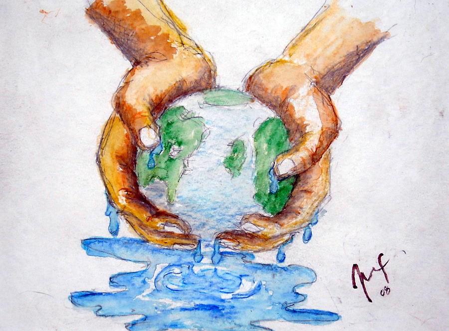 900x664 the cause of global warming painting - Global Warming Drawing