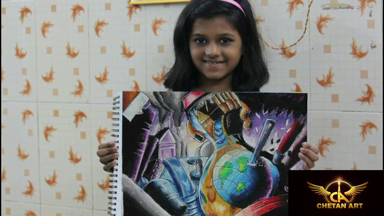 1280x720 global warming drawings paintings creative drawing on global - Global Warming Pictures For Drawing