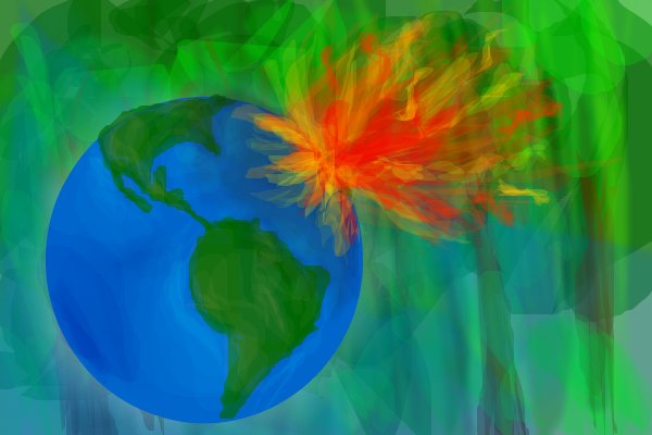 600x400 Global Warming A Science Fiction Speedpaint Drawing - Global Warming Pictures For Drawing