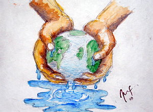 300x221 the cause of global warming painting - Global Warming Pictures For Drawing