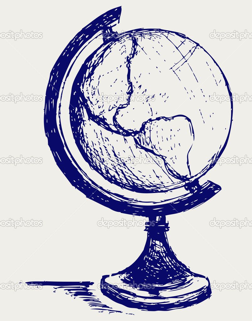 804x1023 Globe Sketch Stock Photo Kreativ - Globe Drawing