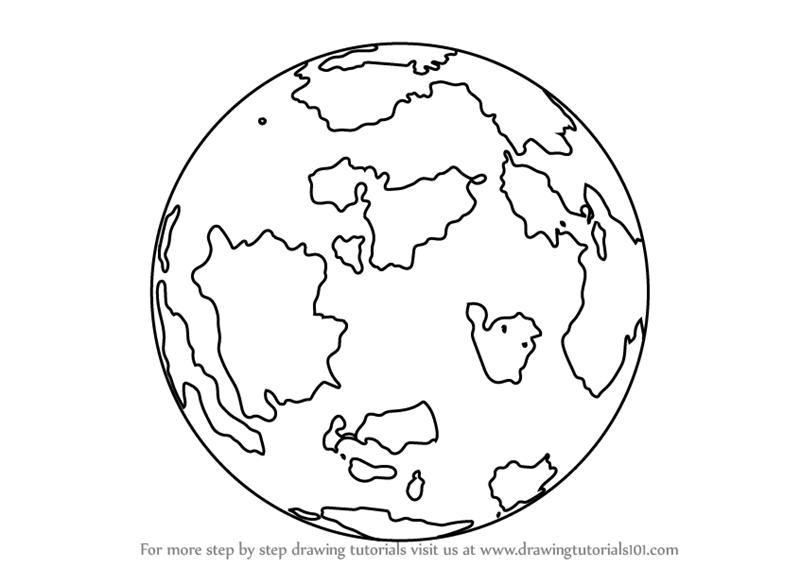 800x567 Learn How To Draw World Globe - Globe Drawing