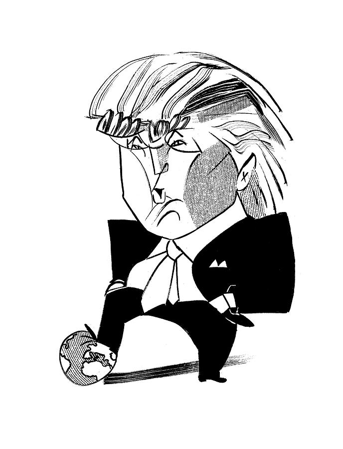 688x900 Donald Trump Globe Drawing - Globe Drawing