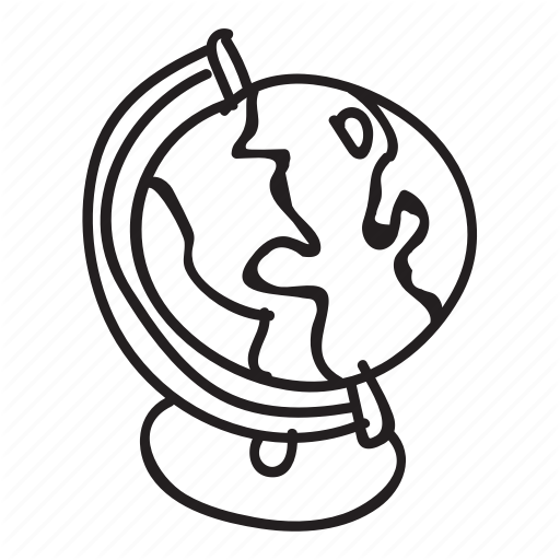 512x512 Doodle, Drawing, Globe, Hand Drawn Icon - Globe Drawing