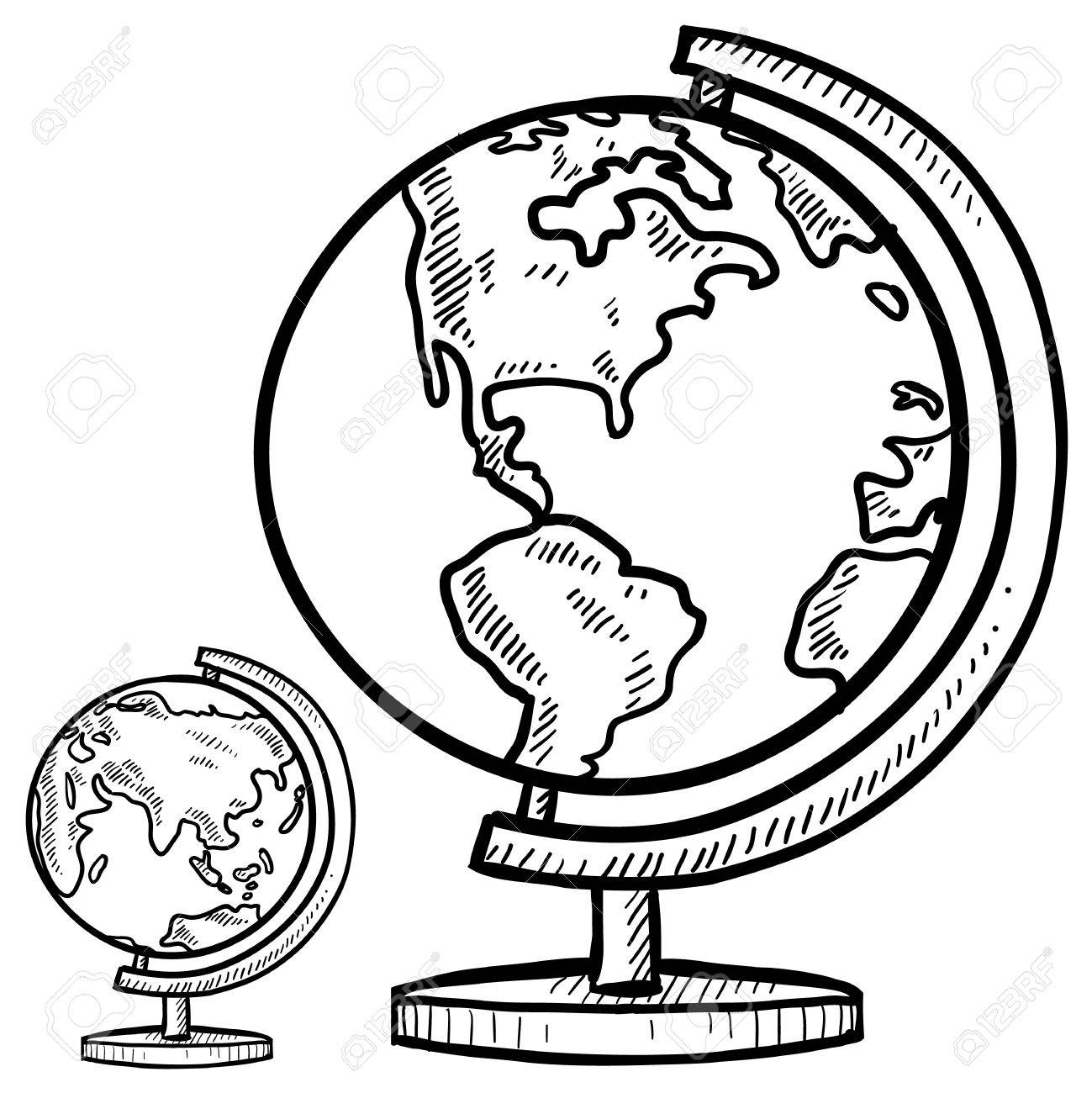 Globe Drawing Simple at Explore collection of