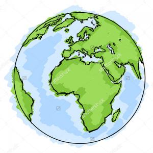 300x300 Simple Drawing Of Earth Exclusive Stock Vector Globe Simple - Globe Drawing Simple