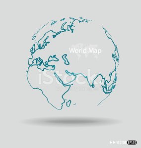 284x299 Modern Globe Drawing Vector Stock Vectors - Globe Drawing Vector