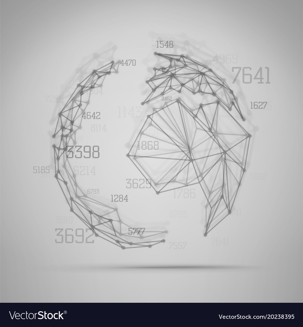 1000x1079 earth globe drawing abstract and big data visualization abstract - Globe Drawing Vector
