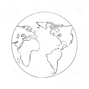 300x300 globe outline drawing africa continent vector arenawp - Globe Outline Drawing