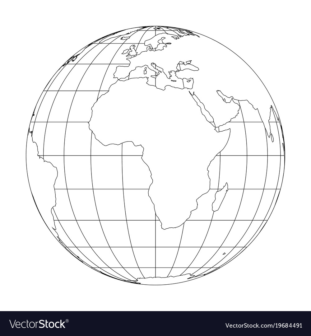 Globe Outline Drawing at Explore collection of