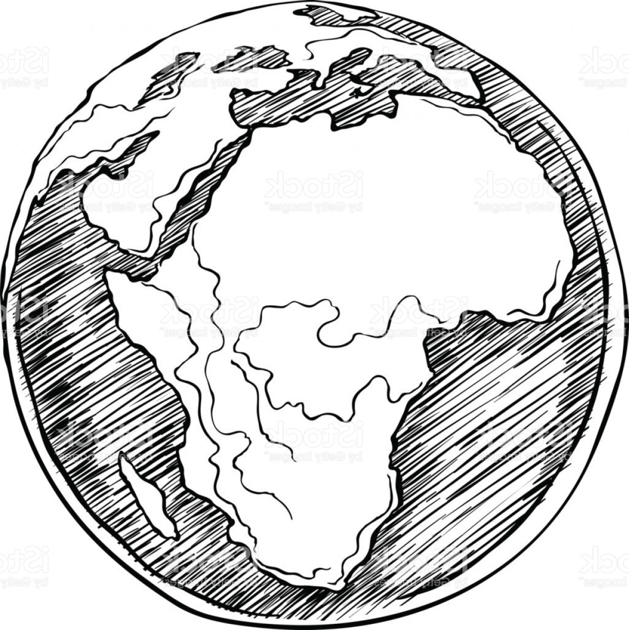 1227x1228 Vector Globe Outline Africa Arenawp - Globe Outline Drawing