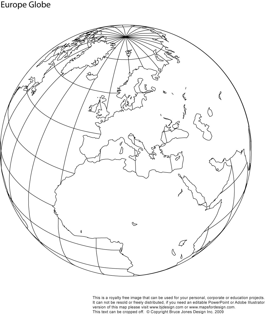 Globe Outline Drawing at PaintingValley.com | Explore collection of ...