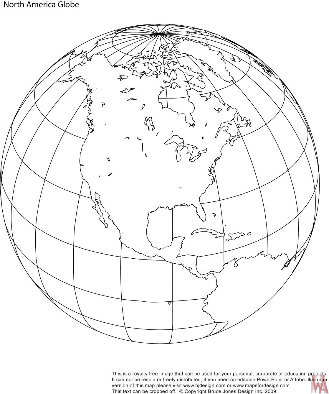1117x1336 Blank Outline Globe Map Of North America Whatsanswer - Globe Outline Drawing